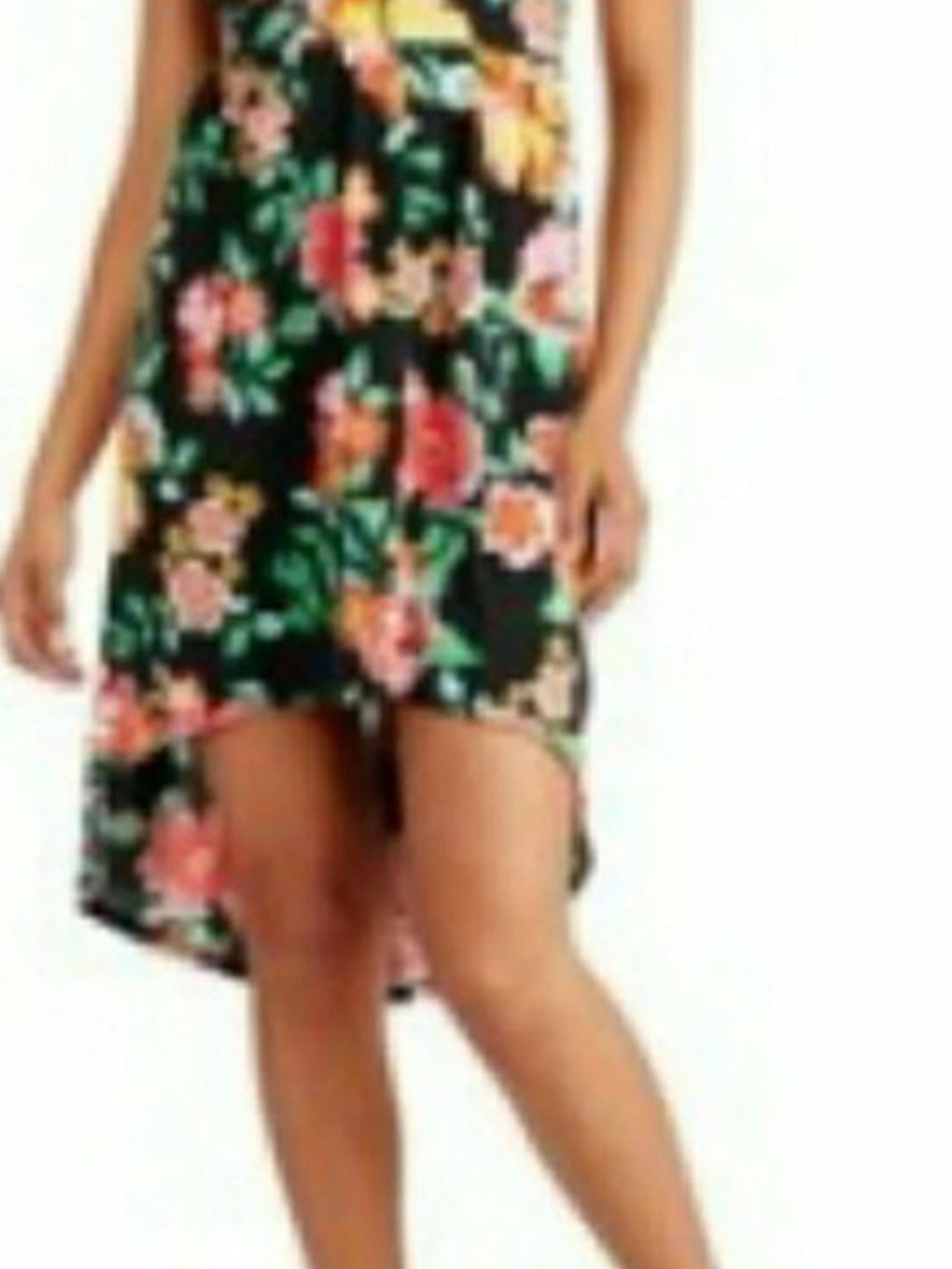 NWT No Boundaries Hi-Low Spaghetti Strap Adjustable Floral Dress